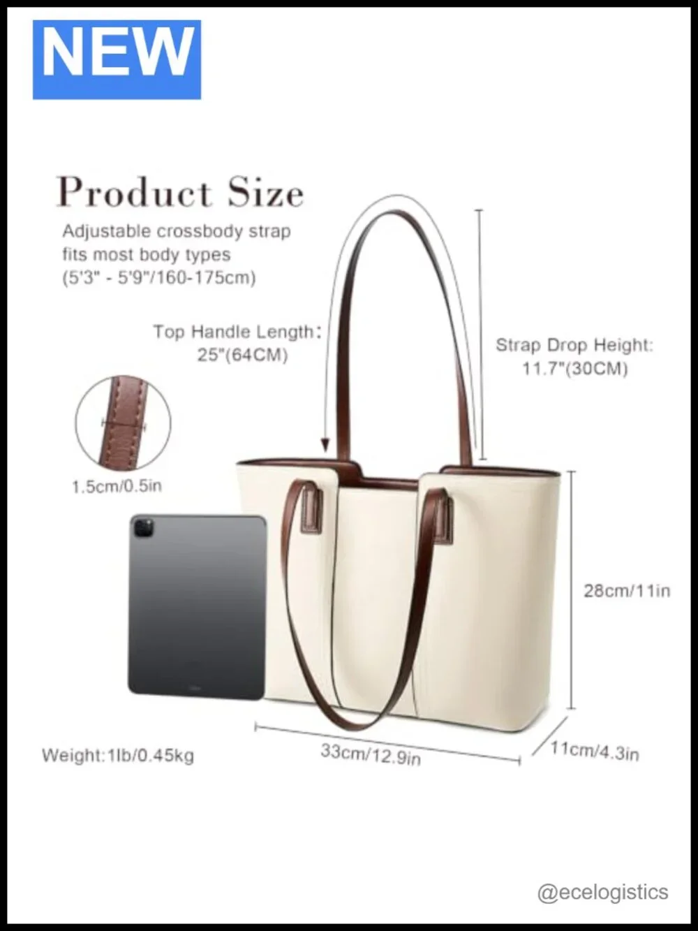 Genuine Leather Large Tote Bag for Women, Shoulder Handbags